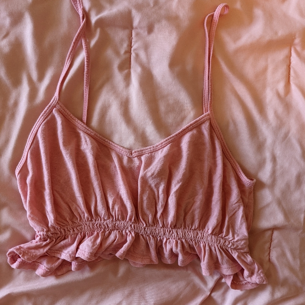 Sexy cute pink crop top